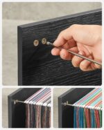 Mobili biuro spintelė su 3 stalčiais ir ratukais juodos spalvos