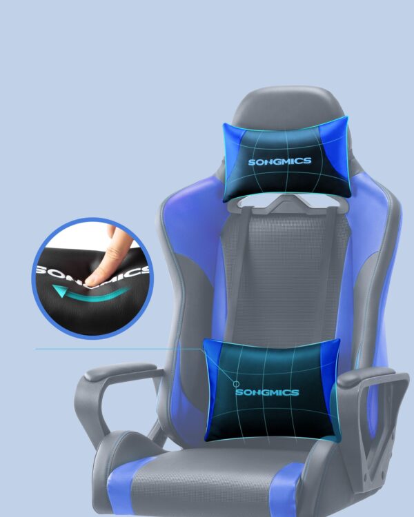 Žaidimų kėdė, ergonomiškas nuimamas galvos atlošas