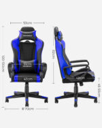 Žaidimų kėdė, ergonomiškas nuimamas galvos atlošas