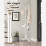 Metalinė balta rūbų kabykla | 12 sustiprintų kabliukų