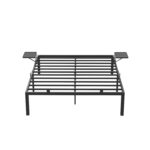 Metalinis dvigulės lovos rėmas 140 x 190 cm su lentynomis