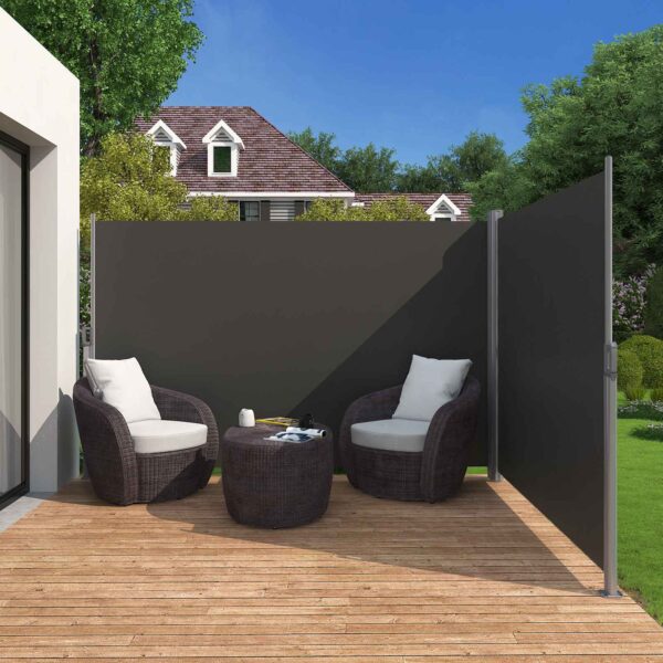 Dvigubas šoninis tentas 600 x 200 cm antracito spalvos
