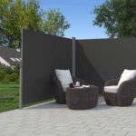 Dvigubas šoninis tentas 600 x 200 cm antracito spalvos