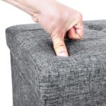 Pufas 110 cm margos šviesiai pilkos spalvos