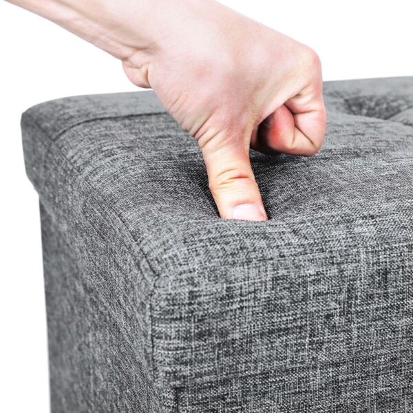 Pufas 110 cm margos šviesiai pilkos spalvos