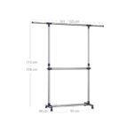 Drabužių kabykla ant ratukų