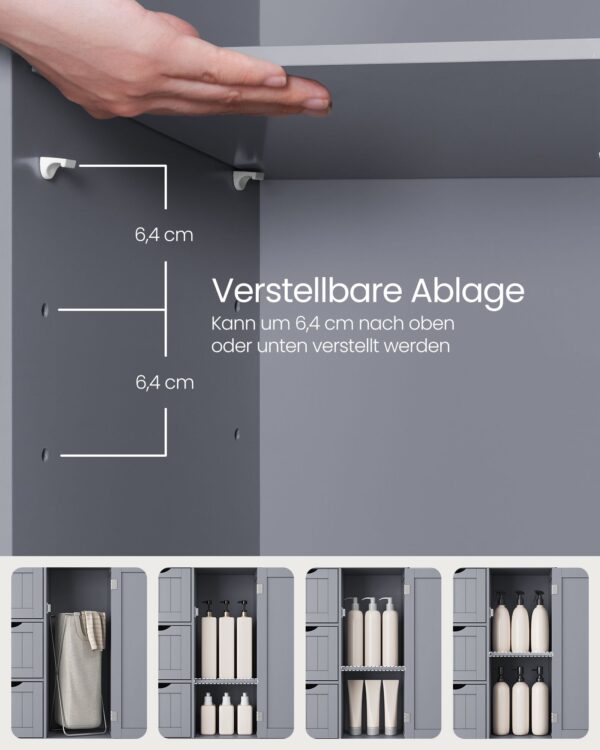 Vonios spintelė su 3 stalčiais ir durelėmis