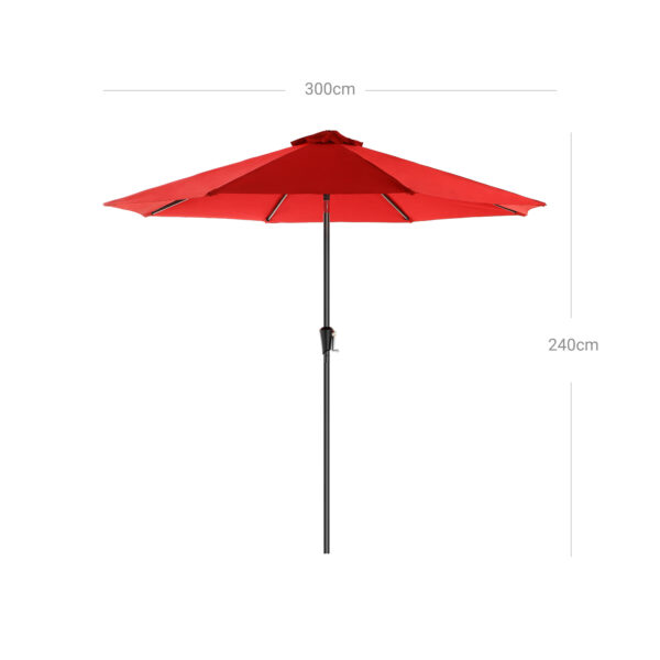 Skėtis Ø 300 cm raudonas