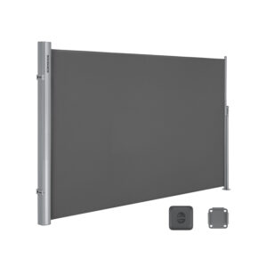 180 x 300 cm šoninė markizė 180 x 300 cm dūmų pilkos spalvos