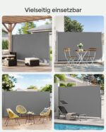 Išskleidžiama šoninė 180 x 400 cm markizė balkonui