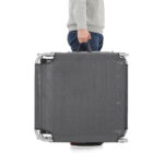 Sodo gultas su ekranu Dūmų pilka