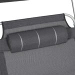 Sodo gultas su ekranu Dūmų pilka