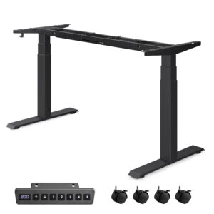 Elektrinio stalo rėmas | Dvigubas variklis | 120-200 x 60-80 cm | 120 kg | Juoda
