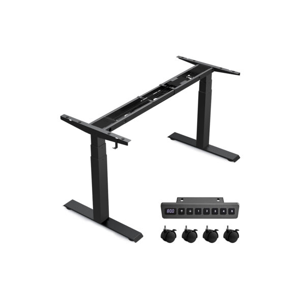 Elektrinio stalo rėmas | Dvigubas variklis | 120-200 x 60-80 cm | 120 kg | Juoda