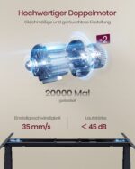 Elektrinio stalo rėmas | Dvigubas variklis | 120-200 x 60-80 cm | 120 kg | Juoda