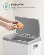 Plieninė šiukšliadėžė su judesio jutikliu “Cloud White
