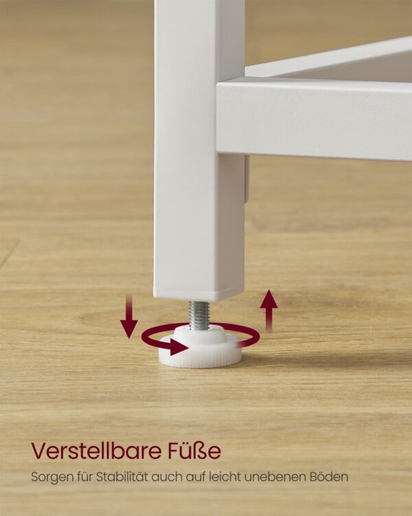 Rašomasis stalas pramoninis dizainas, baltas 80 x 50 cm