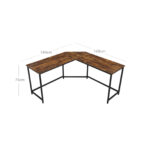 Kampinis rašomasis stalas 149 x 149 cm | “Rustic” ruda