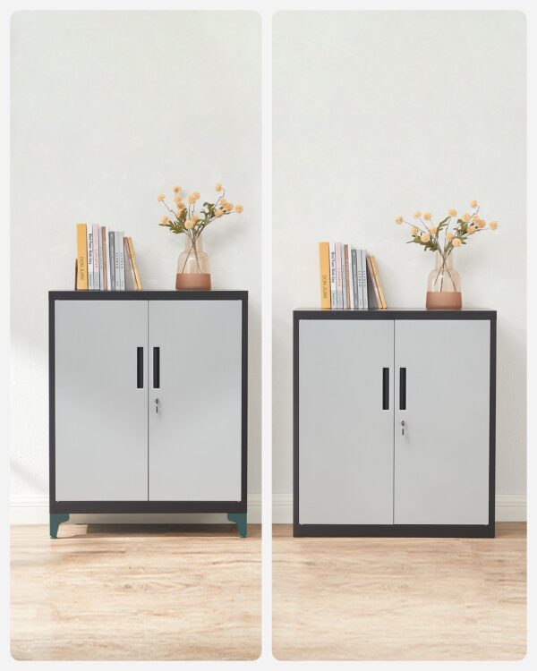 Biuro spinta su 2 plieninėmis durelėmis