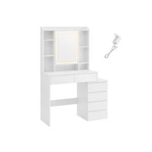 Kosmetinis staliukas | LED apšvietimas | Spintelė | 6 stalčiai | 97,5 cm