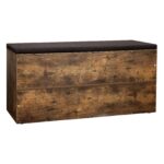 Batų suoliukas industrinio stiliaus | 10 porų batų lentyna | “Rustic” ruda