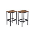 Pramoninio stiliaus pusbario kėdės 65 cm | “Rustic” ruda