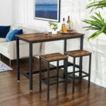 Pramoninio stiliaus pusbario kėdės 65 cm | “Rustic” ruda