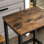 Pramoninio stiliaus pusbario kėdės 65 cm | “Rustic” ruda