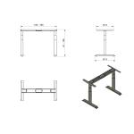 Elektrinis pakeliamas stalas biurui | FIGHTER SINGLE DESK – FRAME