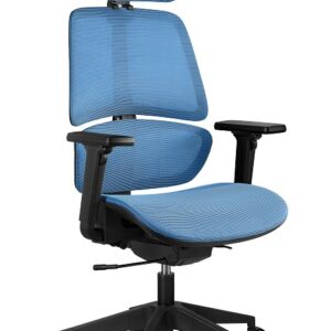 Profesionali ergonominė biuro kėdė | Kvėpuojanti darbo kėdė | Mėlyna
