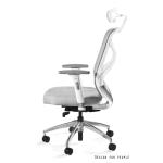Profesionali Ergonominė Biuro kėdė | HERO – WHITE/MESH NWH AND FABRIC BLH