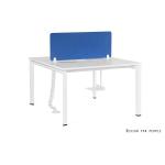 Biuro stalas | PASON – WORKSTATION 2 – WHITE – FRAME AND TOP – 120×140 CM