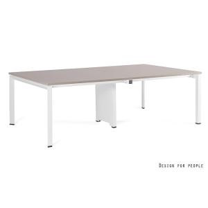 Biuro stalas | PASON – WORKSTATION 4 – WHITE – FRAME AND TOP – 240X140 CM