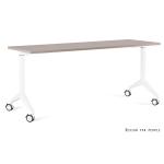 Sulankstomi konferenciniai biuro stalai | YUMI S – WHITE – FRAME AND TOP – 180X70 CM