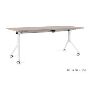 Sulankstomi konferenciniai biuro stalai | CARL – WHITE – FRAME AND TOP – 180X80 CM