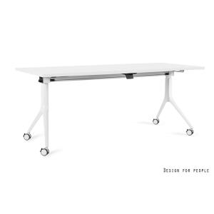 Sulankstomi konferenciniai biuro stalai | CARL – WHITE – FRAME AND TOP – 180X80 CM