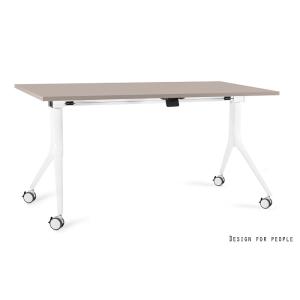 Sulankstomi konferenciniai biuro stalai | CARL – WHITE – FRAME AND TOP – 150X80 CM