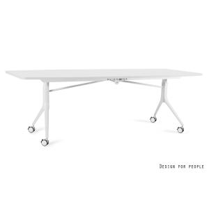 Sulankstomi konferenciniai biuro stalai | CARL TABLE – WHITE – FRAME AND TOP – 240X100 CM