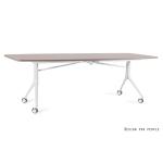Sulankstomi konferenciniai biuro stalai | CARL TABLE – WHITE – FRAME AND TOP – 240X100 CM
