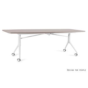 Sulankstomi konferenciniai biuro stalai | CARL TABLE – WHITE – FRAME AND TOP – 240X100 CM