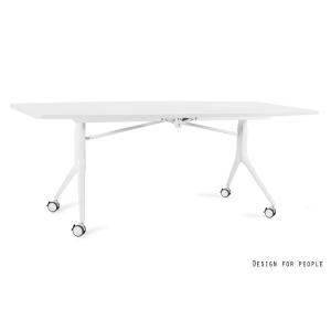 Sulankstomi konferenciniai biuro stalai | CARL TABLE – WHITE – FRAME AND TOP – 200X100 CM