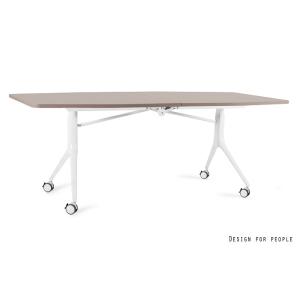 Sulankstomi konferenciniai biuro stalai | CARL TABLE – WHITE – FRAME AND TOP – 200X100 CM