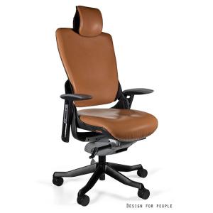 Profesionali Ergonominė Biuro kėdė | WAU 2 – BLACK/NATURAL LEATHER FL