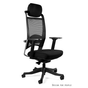 Profesionali Ergonominė Biuro kėdė | FULKRUM – BLACK MESH/FABRIC BL