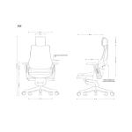 Profesionali Ergonominė Biuro kėdė | WAU – BLACK/FABRIC