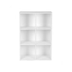 Kompaktiška Vertikali-Horizontali Knygų lentyna 65,5 x 30 x 97,5 cm | Balta