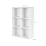 Kompaktiška Vertikali-Horizontali Knygų lentyna 65,5 x 30 x 97,5 cm | Balta