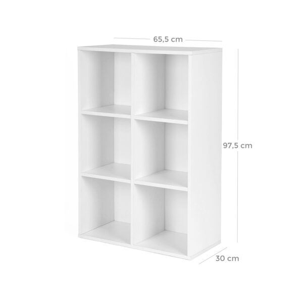 Kompaktiška Vertikali-Horizontali Knygų lentyna 65,5 x 30 x 97,5 cm | Balta