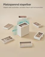 6 lygių juvelyrinių dirbinių dėžutė