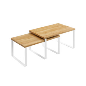 2 prieskonių lentynos su metaliniu rėmu